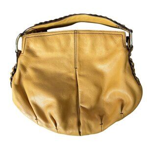 Banana Republic yellow woven leather strap‎ shoulder bag